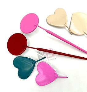 Wholesale High Quality <b>Lighted</b> Eyelash Extension <b>Mirror</b> Hollow Handle Custom Design Color Logo Magnifying Eyelash Lift Tools - Product Image 4