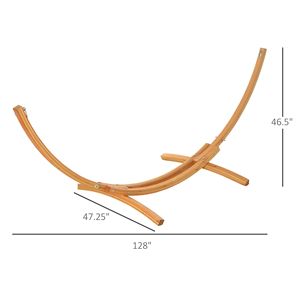 11FT Modern Wooden <b>Hammock</b> Stand Universal for Garden 484lbs Capacity Steel Fabric Rattan Accessories Outdoor Hotel Farmhouse - Product Image 3