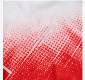 Camiseta de Fútbol Sublimada con Degradado Blanco y Rojo |   Cuello en V |   Escudo Nacional Personalizado |   Suministro OEM al por Mayor - Product Image 5