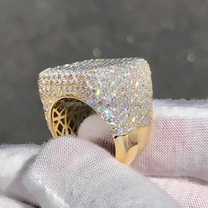 Luxury Brilliant Cut VVS Diamond Solitaire Engagement <b>Ring</b> Women Party 925 Sterling Silver IGI Certified Hip Hop Style Fine - Product Image 3