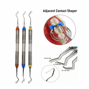 Espátulas de acero inoxidable para moldear el contacto entre resina compuesta dental y material adyacente, herramientas quirúrgicas de contacto estrecho. - Product Image 1