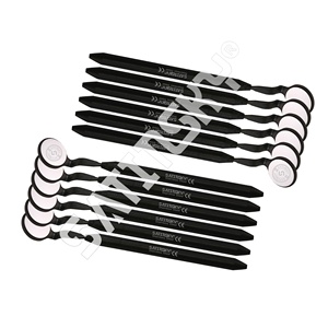 Juego de 12 espejos orales laríngeos n. ° 1 con mango, instrumentos de acero de limpieza e inspección de dientes de 12mm de diámetro para blanqueamiento dental - Product Image 2