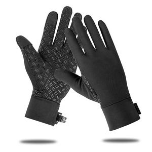 Professional Outdoor Sports <b>Gloves</b> with Custom Logo Black <b>Silicon</b> Palm Running <b>Gloves</b> Custom Design Print and Packing - Product Image 1