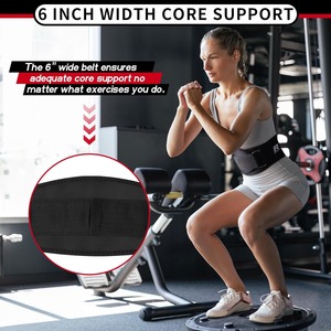 Ceinture de musculation de 6 pouces avec sangle à boucle et crochet, soutien dorsal respirant pour squats, soulevés de terre, entraînement en salle de sport, hommes et femmes - Product Image 4