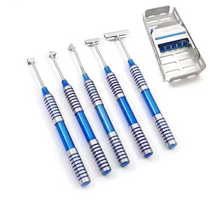 Kit de Cepillado Suave, Instrumentos Dentales Manuales, Juego de 5 Instrumentos Quirúrgicos Linguales Reutilizables para Implantes Dentales, NUEVOS - Product Image 1