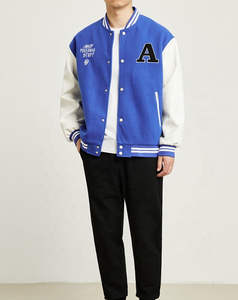 Veste à prix avantageux pour homme, qualité supérieure, design personnalisé, veste varsity pour homme, hiver, couleur unie, tissu en laine durable, haute qualité, OEM - Product Image 5