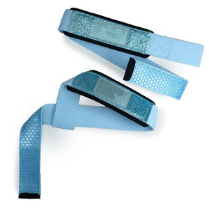 New Arrival Glitter Blue High Grade Heavy Duty Cotton Luxurious Sports Gym Accessories <b>Lifting</b> Wrist <b>Strap</b> cheap price - Product Image 3