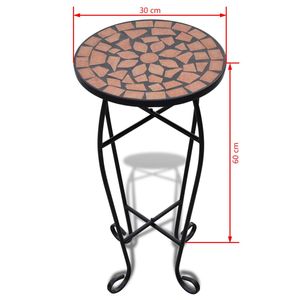 Mobile da esterno tavolino in mosaico con tavolo da pianta in Terracotta - Product Image 5