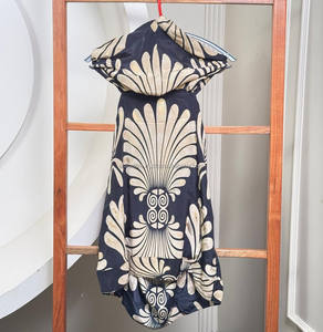 2025 minivestidos con estampado abstracto de un hombro para mujer, vestido ajustado sin mangas con dobladillo con volantes para fiesta de verano y salida informal - Product Image 2