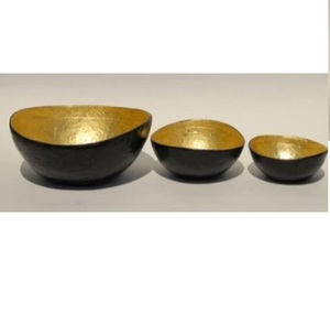 Ensemble de 3 bols de service en métal de haute qualité, finition émail, forme personnalisée, pour la restauration et les restaurants - Product Image 1