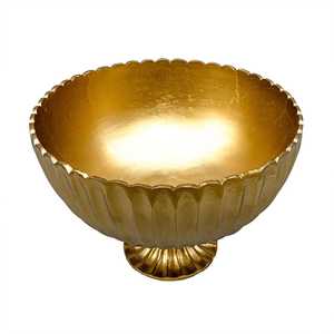 Bol à glace en métal doré, rond et festonné, durable et écologique, pour servir, refroidisseur de vin et de bière pour fêtes, bars, mariages, hôtels et décoration - Product Image 1