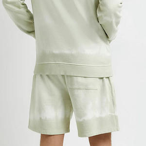 Conjunto de Sudadera con Capucha y Pantalones Cortos de Algodón para Hombre, Corte Ajustado, Estilo Casual, Tie Dye, con Bolsillo y Logotipo Personalizado, Traje Deportivo de Verano, Proveedor Mayorista OEM ODM - Product Image 4