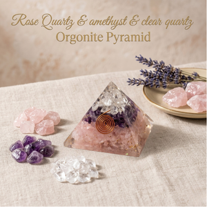 Pendentif pyramidal en acrylique plaqué or rose, charme en quartz améthyste, ornement en cristal spirale de cuivre, bijou unisexe, cadeau - Product Image 5