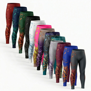 Leggings de compression personnalisés imprimés à prix de gros, respirants pour le sport, la course, la gym et le fitness - Product Image 1