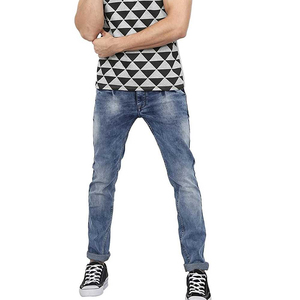 Jeans skinny pour garçon de haute qualité 2024, pantalon en denim contrasté, style décontracté, coupe droite, service de conception OEM ODM - Product Image 5