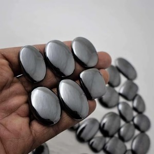 Lot en gros de cabochons en hématite 100 % naturelle à effet optique lumineux pour la fabrication de bijoux - Product Image 4