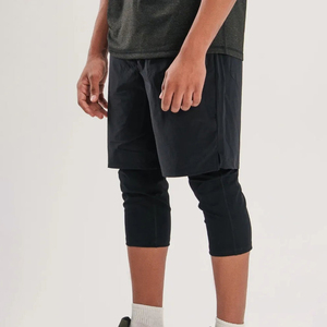 Pantalones Cortos de Baño de Doble Capa para Hombres Musulmanes, Largo hasta la Rodilla, Cintura Alta, con Compresión Interna, Ropa Deportiva - Product Image 4