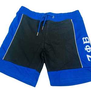 Shorts en polaire Zeta Phi Beta unisexe, bleu et noir, décontractés, avec cordon de serrage à la taille, style streetwear de la sororité grecque, confortables pour l'été - Product Image 3