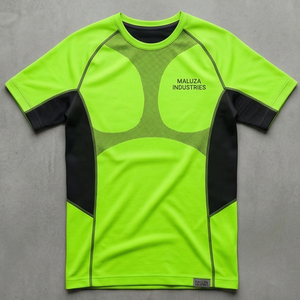 เสื้อยืดโยคะผู้ชายราคาโรงงาน ผ้าถักผสมสแปนเด็กซ์/โพลีเอสเตอร์ แห้งเร็ว ระบายอากาศดี เป็นมิตรกับสิ่งแวดล้อม เหมาะสำหรับโยคะและฟิตเนส - Product Image 1