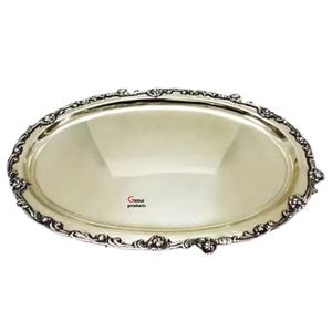 2025 bandeja de servicio de diseñador con acabado plateado de aspecto increíble para restaurante y bar de hotel - Product Image 1