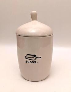 โถเก็บของในครัวแบบมินิมอลพร้อมฝาปิด ลายพิมพ์รูปช้อน ผิวเรียบเงางาม ขนาดกะทัดรัด ใช้จัดระเบียบบนเคาน์เตอร์ อุปกรณ์จัดเก็บของในครัวอัจฉริยะ - Product Image 1