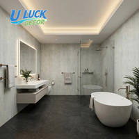 Panneau décoratif intérieur en PVC UV 4x8, revêtement mural flexible pour hôtel, appartement, salle de bain, carrelage DIY, imperméable, ignifuge