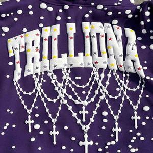 Ensemble de sweat-shirts en molleton français 3D personnalisés pour l'impression numérique, 500 g/m², poids lourd, coton, effet délavé vintage - Product Image 6