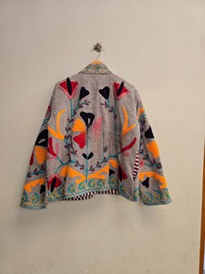 Handcrafted Premium Quality Rajasthani Heritage Luxury Artisanal Hand-Embroidered Cotton <b>Jacket</b> for Women Cotton Quilted Coat - Product Image 3