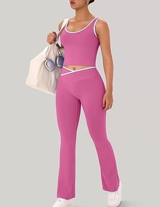 Conjunto deportivo de 2 piezas para mujer, sujetador deportivo y leggings, ropa para fitness y entrenamiento - Product Image 4
