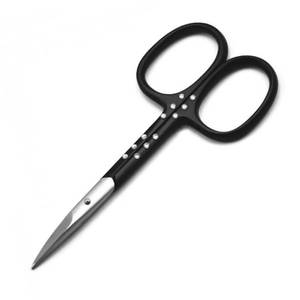 Manicure <b>Scissors</b> Stainless Steel Blade Plastic Handle Sharp Tip Round Hole Beauty Tools <b>for</b> <b>Nail</b> Care Adults Simple Style - Product Image 2