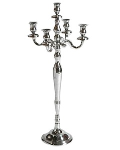 Candelabro de Cristal de 5 Brazos para Decoración de Bodas e Iglesias, Aluminio y Vidrio, Color Personalizado, Precio al por Mayor - Product Image 1