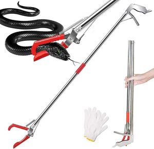 2026 Heavy Duty Professional Snake Catcher Tongs Collapsible <b>Reptile</b> Grabber Stick Durable Metal Handling Tool OEM Service - Product Image 1