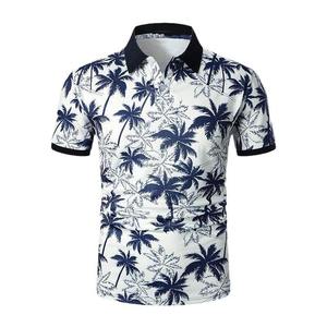 เสื้อเชิ้ตแขนสั้นลำลองผู้ชาย ผ้าถักกันยับ พิมพ์ลายแบบซับลิเมชั่น โพลีเอสเตอร์ 100% มีกระเป๋า - Product Image 4