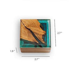 Luxury epoxy and wood <b>ring</b> box Cute resin <b>engagement</b> <b>ring</b> <b>holder</b> Compact personalized <b>ring</b> case for gift By HAND MADE CRAFT - Product Image 5