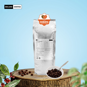 Granos de Café Robusta Puro Superior 1kg Milano Coffee Paquete de Granos Tostados Ligeros - Product Image 4