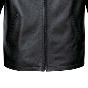 Chaqueta de Cuero Genuino de Primera Calidad para Hombre, con Cuello Alto, Hecha a Medida, Estilo Vintage y Tejido Transpirable, Opción OEM, 2026 - Product Image 4