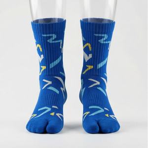 Cotton Split <b>Toe</b> Flip Flop <b>Socks</b> Men Women Tabi Style Breathable Soft Comfortable Athletic Durable Customized Color Soft Pair - Product Image 1