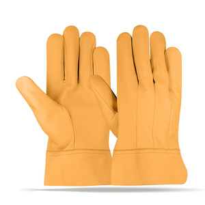 Gants de soudage TIG en cuir de chèvre de haute qualité, avec manchette de sécurité, certifiés CE, résistants à la chaleur et aux étincelles, pour la construction et la lutte contre les incendies - Product Image 3