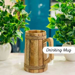 Taza de Madera Natural con Agarre Cómodo para Disfrutar de Bebidas Diarias, Diseñada para Uso en Vajilla - Product Image 3