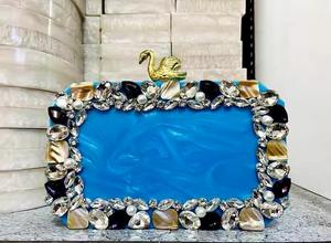 Pochette de Soirée de Luxe en Résine pour Femme, Sac à Main Transparent en Acrylique pour Mariage et Cérémonie - Product Image 4