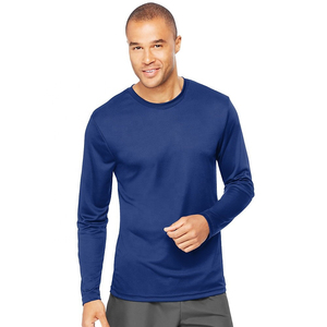 T-shirt pour homme en coton 100% à manches longues, impression de logo personnalisée de haute qualité, respirant, séchage rapide, vêtements en gros - Product Image 1