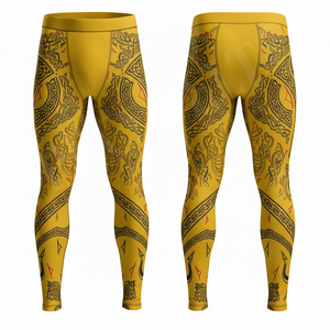 Leggings de compression pour hommes Pro Felt, design imprimé sur toute la surface, qualité supérieure, séchage rapide, taille haute, pour yoga et entraînement - Product Image 6