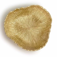 Organisateur de bijoux en métal de haute qualité petite feuille en forme de porte-anneau bibelot plat vanité plateau commode pour plateaux de rangement de noël