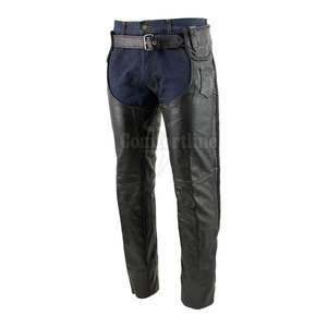 Cuissardes en cuir de style occidental pour hommes, vêtements d'équitation d'extérieur, couvre-jambes en cuir durable, design personnalisé - Product Image 2