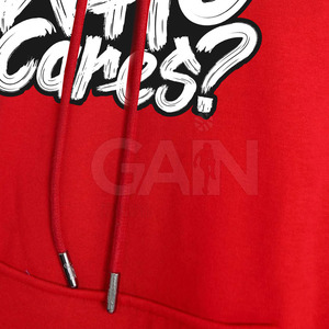 Sweat à capuche tendance en coton mélangé pour l'hiver, imprimé avec logo personnalisé, couleur unie, respirant, séchage rapide, pour homme - Product Image 6