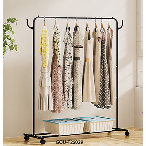 Porte-vêtements sur pied en fer à un seul niveau pour magasin de vêtements - Design moderne et gain de place - Product Image 2