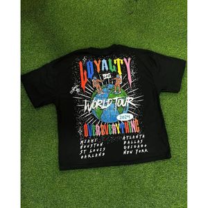 Camiseta Unisex de Algodón con Estampado Gráfico Sublimado, Estilo Urbano, Transpirable, Tie Dye, 220g, Loyalty World Tour 2024 - Product Image 2