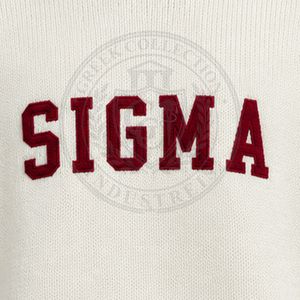 Sudadera de Mujer con Cuello Redondo, 100% Algodón, Felpa, Bordado de la Colección Griega Sigma, para Invierno - Product Image 6