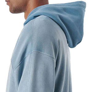 Customized Embroidered Winter Low MOQ Cotton No Drawstring Oversized <b>Men's</b> Hoodie Outdoor Casual Drop Shoulder Loose Heavyweight - Product Image 6