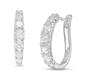 <b>Hoops</b> Earrings Diamond Earrings Gold and <b>Silver</b> Earrings Natural and Lab Grown Diamonds Earrings <b>Hoops</b> Fine Jewelry for Women - Product Image 1